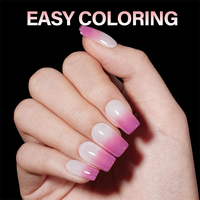 AILLSA – Nouveaux faux ongles en gel souple, 216 pièces, 12 tailles, carrés courts, couvrance totale, semi-mat, avec design français 3D pour doigts