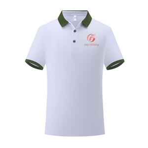 Patrón sólido de manga corta para camisa POLO Formal Cuello de fibra de seda de hielo Solapa Tela tejida Color a juego - Product Image 1