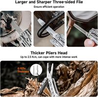 Outil multifonction porte-clés NexTool Flagship F12, outils de poche, pinces pliantes, tournevis, ciseaux, règle pour EDC, outil de jardinage