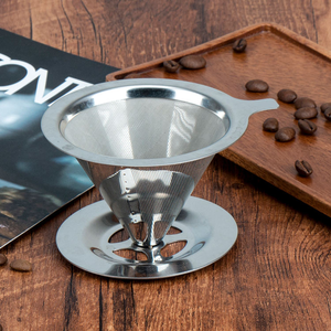 Tái Sử Dụng Rót Hơn Cà Phê Lọc Hướng Dẫn Sử Dụng Bộ Lọc Cà Phê Thép Không Gỉ Lọc Cà Phê Cốc Đôi Tường Với Xử Lý - Product Image 2