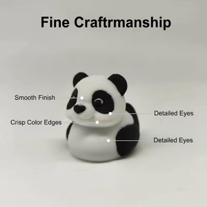 Ornements mignons en forme de panda et de canard imprimés en 3D, accessoires de collection charmants, décorations de table – Statues d'animaux en plastique durable - Product Image 3