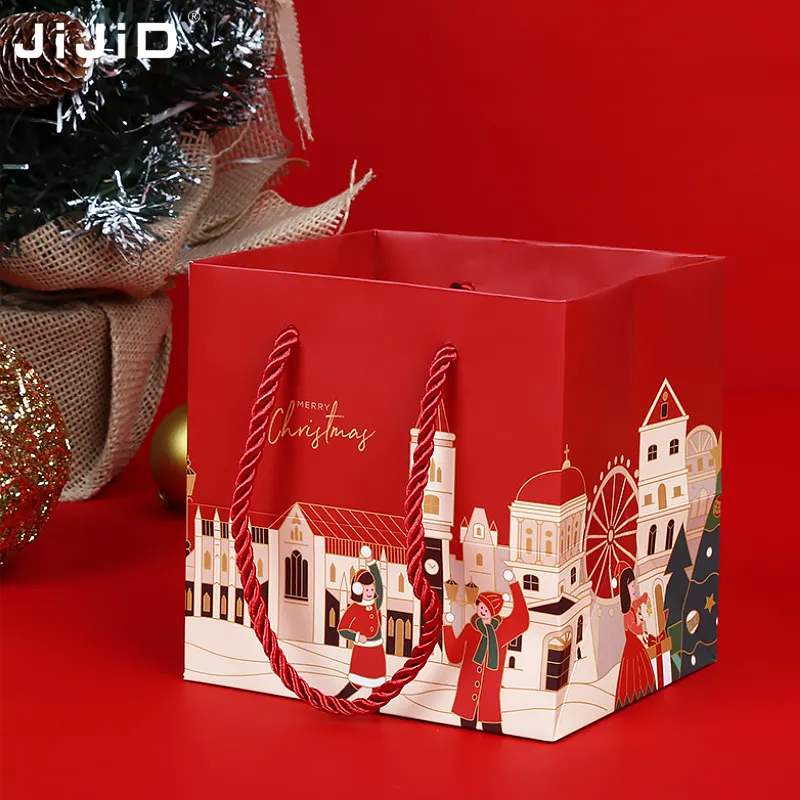 JIJID High Quality Merry Christmas Bags Gifts Santa Gift Candy Bag Christmas Home Decorations Delicate And Festive