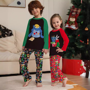Conjuntos de Pijama Macio Primavera 2025 para o Mercado Europeu e Americano, Padrões Variados, Loungewear de Alta Qualidade para Pais e Filhos, Elementos Modernos - Product Image 2