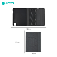 Casing Kulit COTECi All-in-One untuk iPad 7/8 Air 3/4/5 Pro 12.9 2020 Auto Sleep Wake Keyboard Nirkabel USB Lengkap Model Gunting Baru