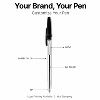 Stylos à bille hexagonaux avec logo estampé à chaud, lot de 12, encre tricolore, OEM ODM, emballage personnalisé, fournisseur pour commandes en gros