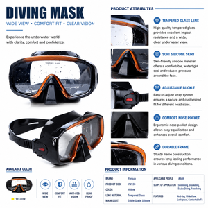 Masque <span class=keywords><strong>de</strong></span> plongée et tuba, directement <span class=keywords><strong>de</strong></span> l'usine, étanche, écologique, pour la plongée en apnée, usage professionnel, équipement noir, durable et fiable - Product Image 4