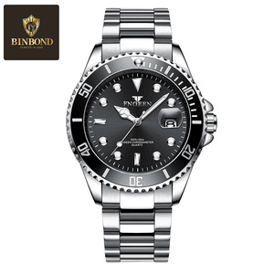 FNGEEN Men's Quartz Watch Stainless Steel Strap Luminous Calendar Water Resistant Sport Watch 30M Depth - Product Image 5
