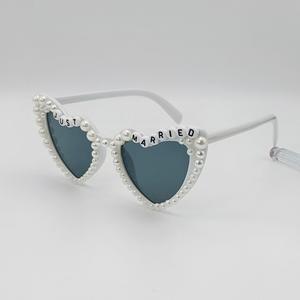 Hstyle Elegant Bride to Be Pearl Sunglasses Snowflake Pearl Heart Shaped <strong>Glasses</strong> for Bridal Shower <strong>Engagement</strong> Bride Party Favors - Product Image 1