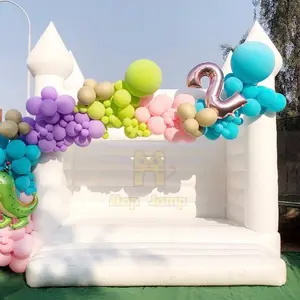 Zona per bambini di grado commerciale 10ft 13ft 15ft 16ft nude bounce house white jumping castle con ball pit