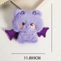 Porte-clés Peluche Chauve-souris Mignonne, Cadeau Créatif et Amusant pour Halloween, Breloque pour Sac