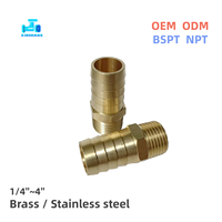 Raccord droit en laiton NPT BSPT 3/4''*1/2'' à filetage pagode, adaptateur réducteur à soufflet, raccords de tuyauterie à filetage pour gaz, huile, eau