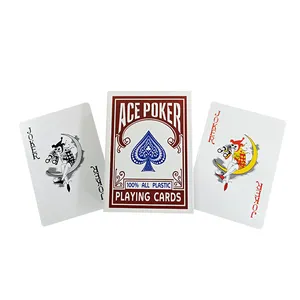 Carte da gioco personalizzate in PVC bianco all'ingrosso giochi da tavolo impermeabili personalizza la carta da Poker per divertimento