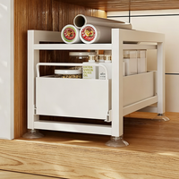Étagère de rangement coulissante sous l'évier, organisateur de cuisine multifonctionnel pour la maison, étagère de rangement de vaisselle à plusieurs niveaux pour armoire