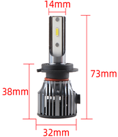 Nouvelle Arrivée Ampoule de Phare LED pour Voiture 100W 15000lm Super Lumineuse Compatible avec H4 H7 H11 9005 9006