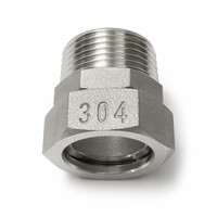 Accesorios de Tubería de Acero Inoxidable 304 Personalizados, de Alta Presión (3000 PSI), Barra Sólida Hexagonal, Extensión de 25/32/40/50 mm, Rosca Doble Macho