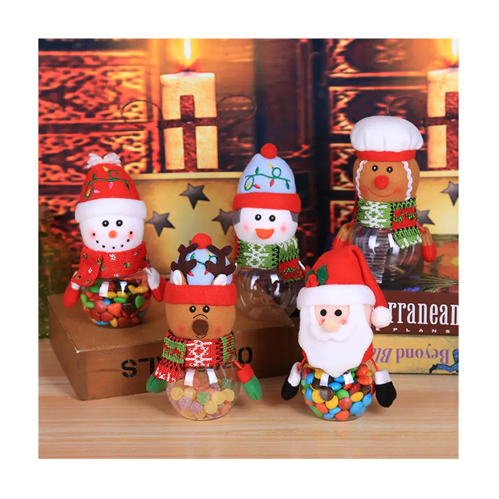 2020 Christmas kids candy box Santa bag Natale Santa sacks gift stocking plush candy jar decorative Christmas candy jars