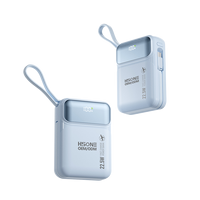 Power Bank MH811 Disetujui Maskapai, 20000mAh 45W PD, Kabel Ganda Terintegrasi, Layar HD 4 Perangkat, Pengisian Cepat, Aman, OEM