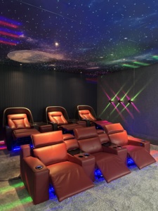 Sillón Reclinable Eléctrico de Cuero Granulado, Asientos <span class=keywords><strong>VIP</strong></span> para Cine en Casa, Diseño Moderno, Sofá Reclinable Deslizante para Cine, Muebles de Cine - Product Image 2