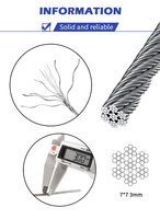Unverzinktes Nantog 6x37 Edelstahl drahtseil 3 Tonnen 10 Tom 20mm 22mm 25mm Ss Drahtseil 1,5mm 7x19 Ss316 Kabel für Aufzug