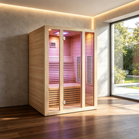 Salle de sauna personnalisée de luxe pour villa, hôtel, spa, cabine de sauna infrarouge en bois haut de gamme avec design moderne, fabricant OEM
