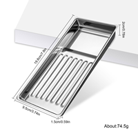 Plateau de désinfection pour outils dentaires et bucco-dentaires en acier inoxydable 304 résistant aux hautes températures, pour alcool et outils de manucure