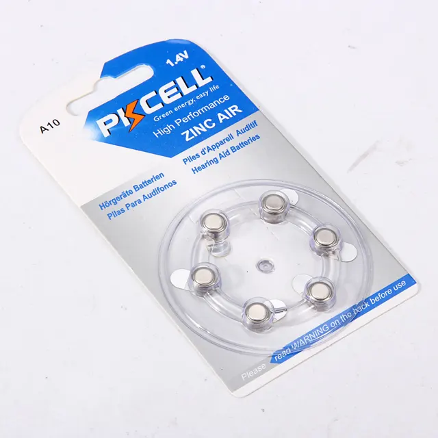 PKCELL 0% hg button cell hearing aids battery zinc air a10 batteries