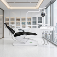 Fauteuil dentaire en cuir PU avec crachoir en céramique pour traitement chirurgical dentaire, Foshan