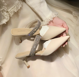 Ultimi eleganti tacchi alti a punta comodi sandali e pantofole a spillo da 7cm incontri <span class=keywords><strong>shopping</strong></span> <span class=keywords><strong>scarpe</strong></span> da <span class=keywords><strong>donna</strong></span> con tacco alto - Product Image 5