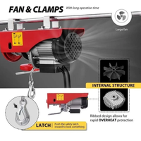 Nouvelle Mini Grue OTOY de Fabrication Chinoise, Treuil Électrique à Treuil de Levage 800kg 12M, Câble Anti-Rotation, Télécommande 220V, IP54, CE