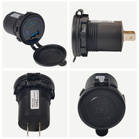 Prise de charge USB étanche encastrable personnalisée à charge rapide 12V 24V QC PD pour marine, caravane, automobile, tracteur