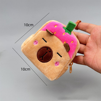 Petits cadeaux en gros, kawaii, doux et mignons, sac de rangement pour écouteurs en peluche, porte-monnaie en peluche, hamburger, cookie, porte-clés en peluche