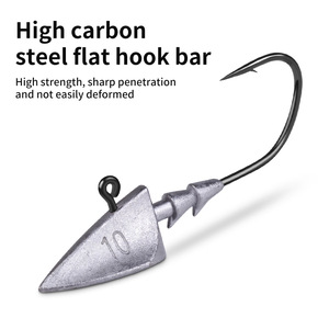 Newbility Pesca Jig Head Striped Bass <span class=keywords><strong>Fluke</strong></span> Señuelo ultra Point Hook Triangular Lead Jig Head Pesca Jighead Hooks Worm Hook - Product Image 4