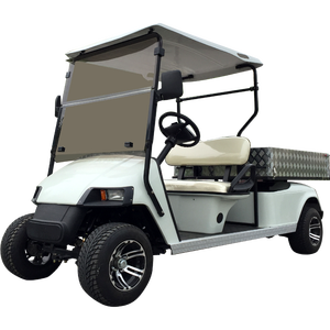 Chariot de Golf utilitaire électrique motorisé 2 places avec longue boîte de chargement - Product Image 1