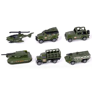 1:64 Diecast Model Car Toys Spaß Kinderspiel zeug OEM ODM Geschenk Promotion Military Series Pull-Back Alloy Truck Set Juguetes EN71