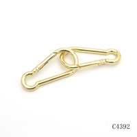 Anneau à ressort de forme spéciale, mousqueton à ressort doré, anneau à ressort en alliage de zinc pour accessoires de maroquinerie et breloques de sac
