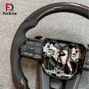 Volante Deportivo de Cuero y Fibra de Carbono con Levas de Cambio para <span class=keywords><strong>Toyota</strong></span> Camry Dragon Prado, Actualizado, 2021 <span class=keywords><strong>2022</strong></span> 2023 - Product Image 3