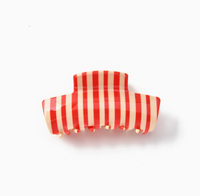 Pince à cheveux en acétate, pince à cheveux requin rayée simple et polyvalente, accessoire de coiffure pour chignon haut