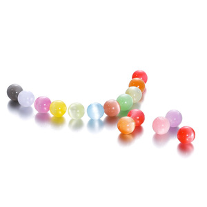 ลูกปัดหินรูปแมวทำจากยางเรซิน8มม. สร้อยข้อมือแบบ DIY ทรงตรงเครื่องประดับลูกปัดแก้วคริสตัลโคมไฟ - Product Image 3