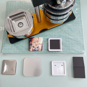 Hot Bán Quảng Trường 50x50Mm Nút Nhà Sản Xuất Kit Huy Hiệu Nhà Sản Xuất Ảnh Nam Châm Máy Làm Cho Tự Làm - Product Image 5