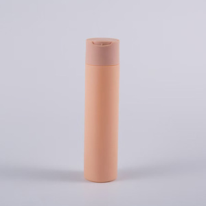 Emballage cosmétique pour produits de beauté, flacons cylindriques ronds de 300 ml et 250 ml, flacon de shampooing en plastique souple à presser avec bouchon à disque - Product Image 1