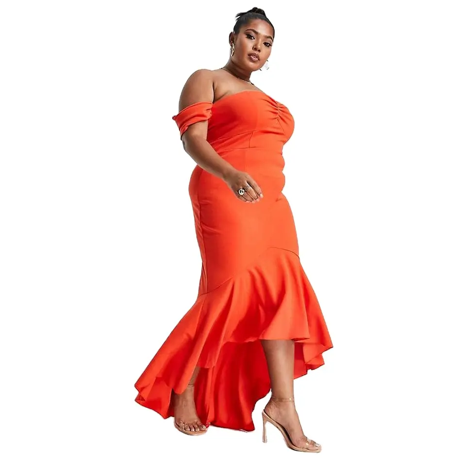 OEM ODM Nighty Maxi Stay Humble Sexy XL Off Shoulder Summer 2022 Church Elegant Party Long ALine Plus Size Dresses For Ladies