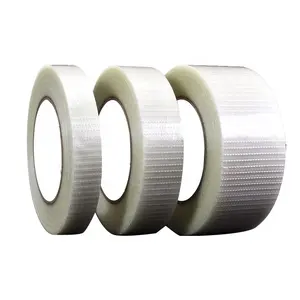 Laminated Cross Directional Fiberglass Reinforced Adhesive Filament Tape for packing / sealing