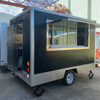 Remorque mobile extérieure de camion de nourriture de BBQ chariot de crème glacée de casse-croûte et de café de pizza de hot-dog pour l'application de sucrerie