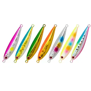 OEM 60g 80g 100g Butter fliege Salzwasser Blei Flat Fall Jigging Slider Angeln Jig Seefisch Blei Deep Slow Pitch Jigs