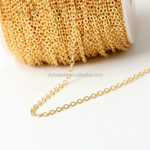 Chaîne Corporelle Plaqué Or Triple 24K en Gros 1mm 1.5mm 1.8mm <span class=keywords><strong>Prix</strong></span> Usine pour Fabrication de Bijoux - Product Image 6