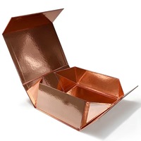 Ensemble de boîtes cadeaux pliables adhésives peu encombrantes, sans colle, design cartoon, boîte en papier kraft pliable pour vêtements