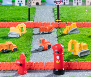 <span class=keywords><strong>Dessin</strong></span> <span class=keywords><strong>animé</strong></span> résine modèle de voiture 3D trafic bétonnière camion à benne basculante <span class=keywords><strong>Bulldozer</strong></span> machines d'excavation rouleau barrage routier brique bouche d'incendie - Product Image 3