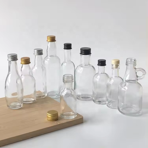 50 ml Small Liquor Bottle Glass Shot Alcohol <strong>Vodka</strong> with Gold Aluminum Tamper Evident Cap for Bourbon Whiskey - Product Image 5