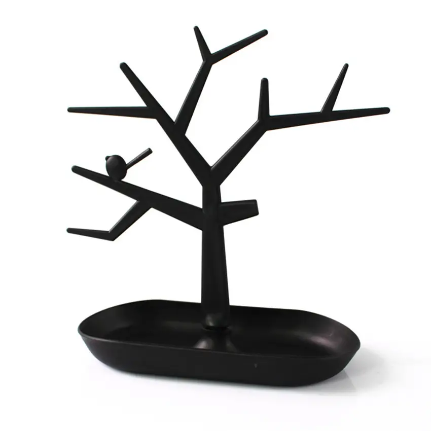 Creative Colorful Tree Style Plastic Jewelry Display Stand Ornaments Furnishing Pendant Ring Earrings Hanging