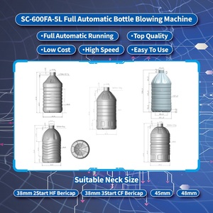 Nouvelle conception de machine de soufflage de bouteilles PET à 1 cavité, contrôlée par PLC, avec une productivité élevée, chargeur automatique 3-5L pour les grands contenants en plastique - Product Image 2